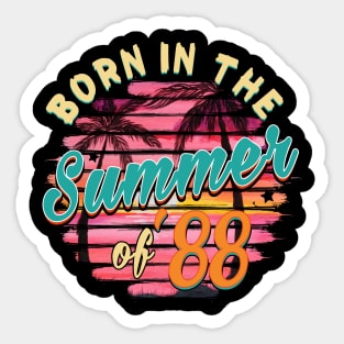 Vintage 31th Birthday Summer of 88 Birthday Sticker